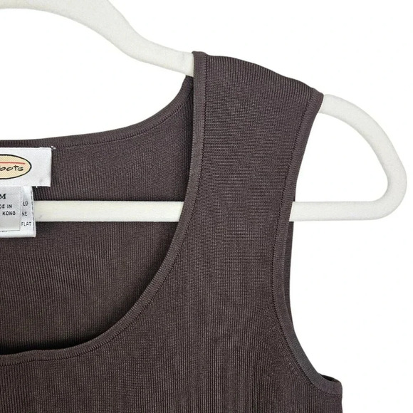 Talbots Brown Round Neck Sleeveless Pullover Tank Top Shell Size Medium - Picture 4 of 9